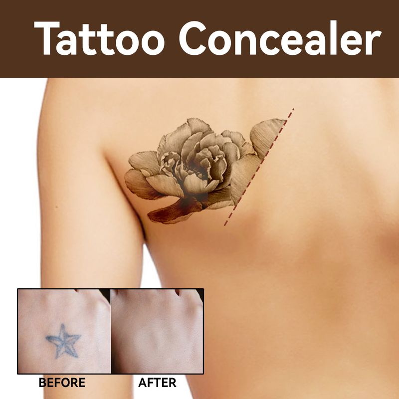 EELHOE Schweißfeste Abdeckung Tattoo Narbe Muttermal Spot Wasserdicht Unsichtbar Zweifarbig Concealer_voghion.com