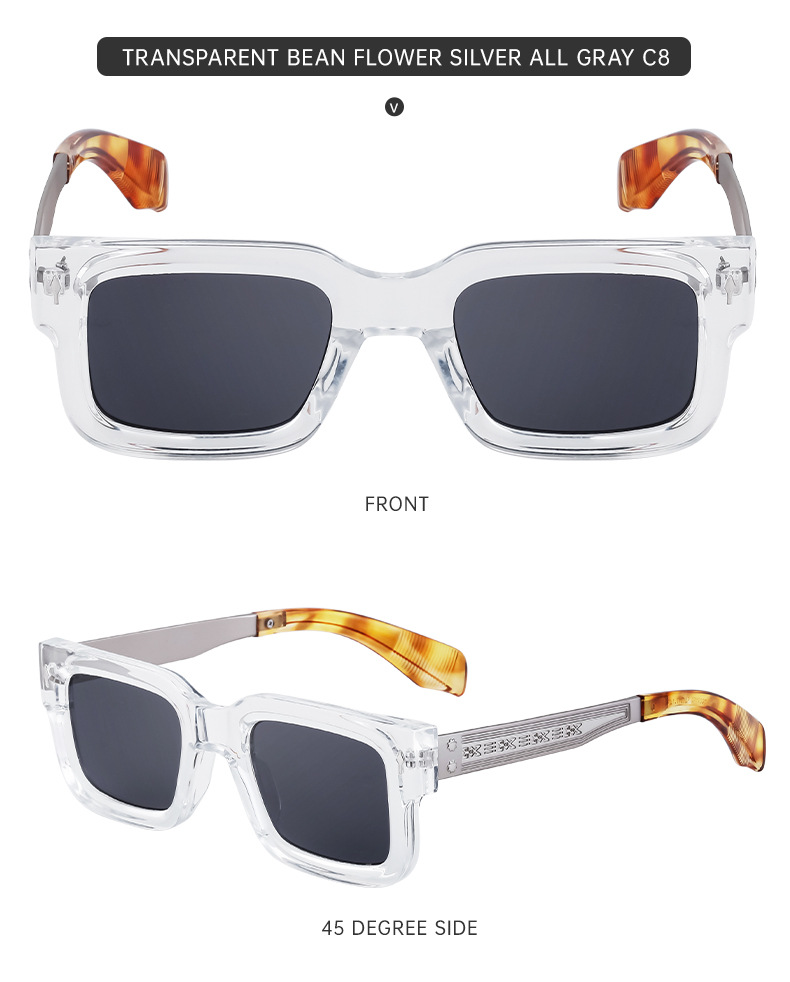 Unisex Retro square sunglasses for men sunscreen square sunglasses for men cross border eyes_voghion.com