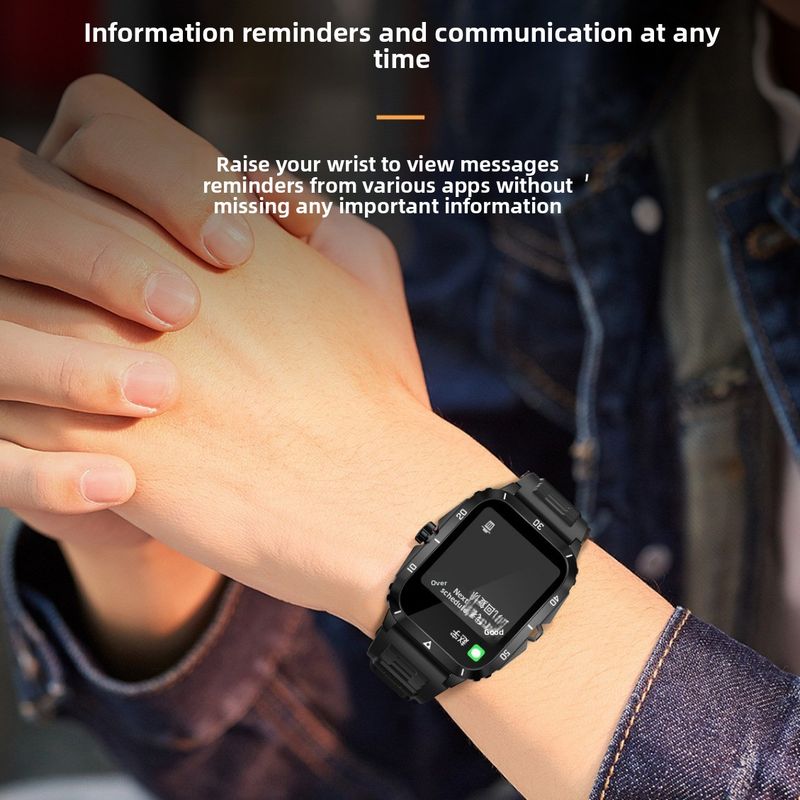 Trendy Items New KT71 Smart 3m Deep Waterproof Heart Rate Blood Pressure Outdoor Three-Proof Sports Bluetooth Call Watch_voghion.com