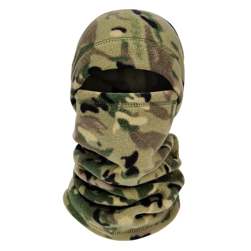 LazyZoom Automne Hiver Cyclisme Casquette Polaire Camouflage Extérieur Couvre-tête Cache-cou Doublure de Casque Masque Thermique Coupe-Vent_voghion.com
