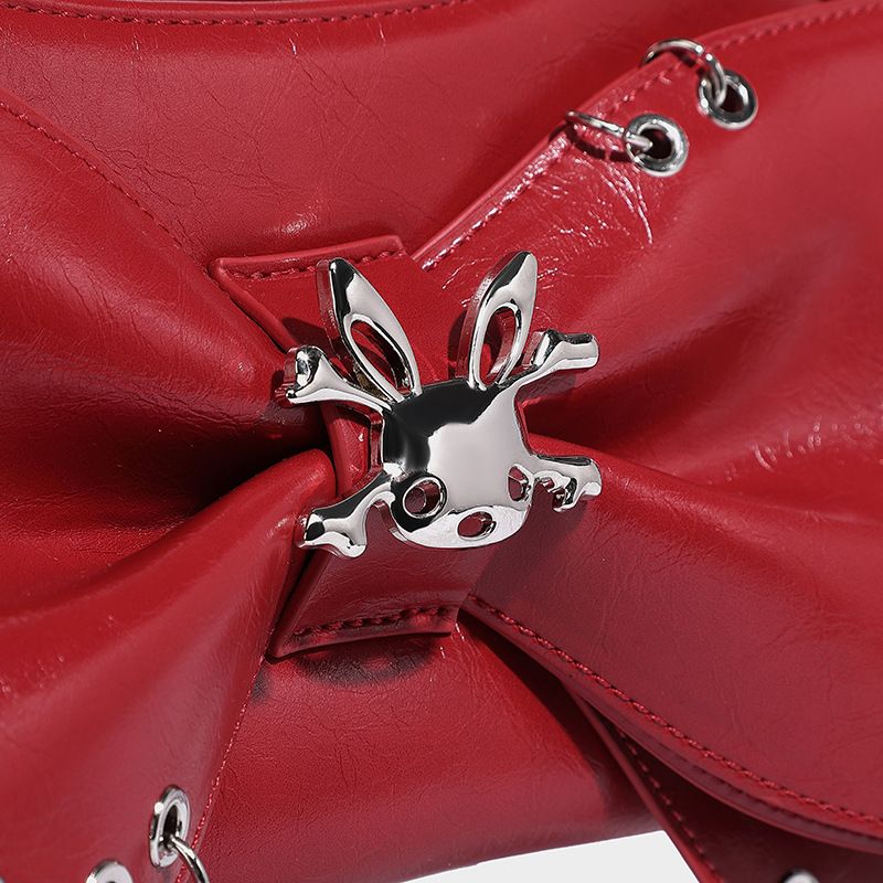 American Spice Cool Bowknot Design Schoudertas Onderarm 2025 Herfst En Winter Nieuwe Rivet Motorfiets Wind Handtas Mode Honderd Vrijetijdsbesteding Dagelijks_voghion.com