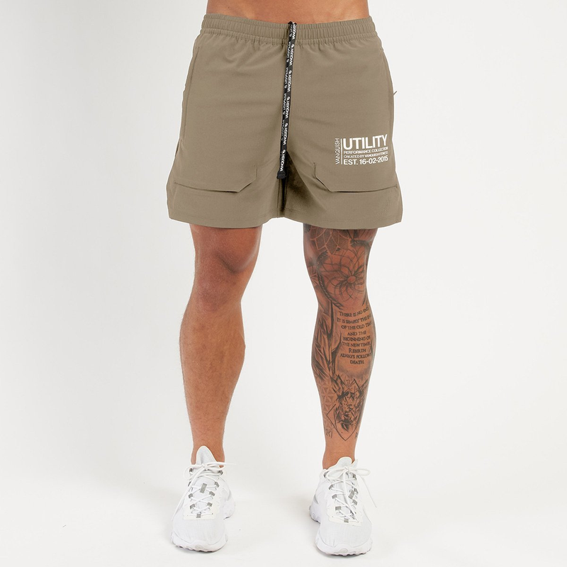 Pantaloncini da palestra Muscle Fit da uomo - Pantaloncini da allenamento da 5" per basket e squat (tessuto elasticizzato ad asciugatura rapida, elastico in vita antiscivolo)_voghion.com
