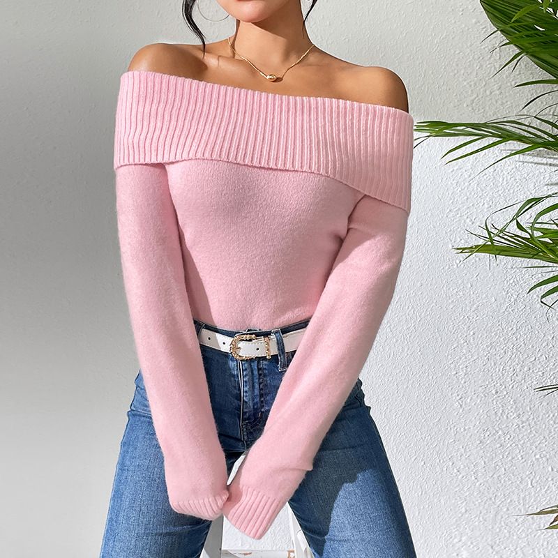 Windfarben gestreifte Strickjacke mit geschnürter kurzer, hohler Strickbluse_voghion.com