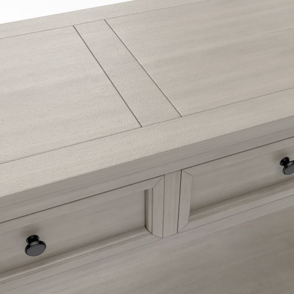 TREXM Console Table/Sofa Table With Storage Drawers And Bottom Shelf For Entryway Hallway (Gray Wash)_voghion.com