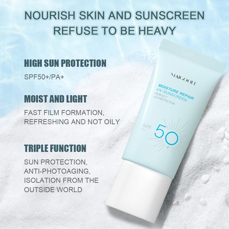 Whitening 1 Stk Solcreme Solcreme Anti-Aging Oil Control Fugtgivende Vandtæt Svedtæt SPF 50 Prevent S_voghion.com