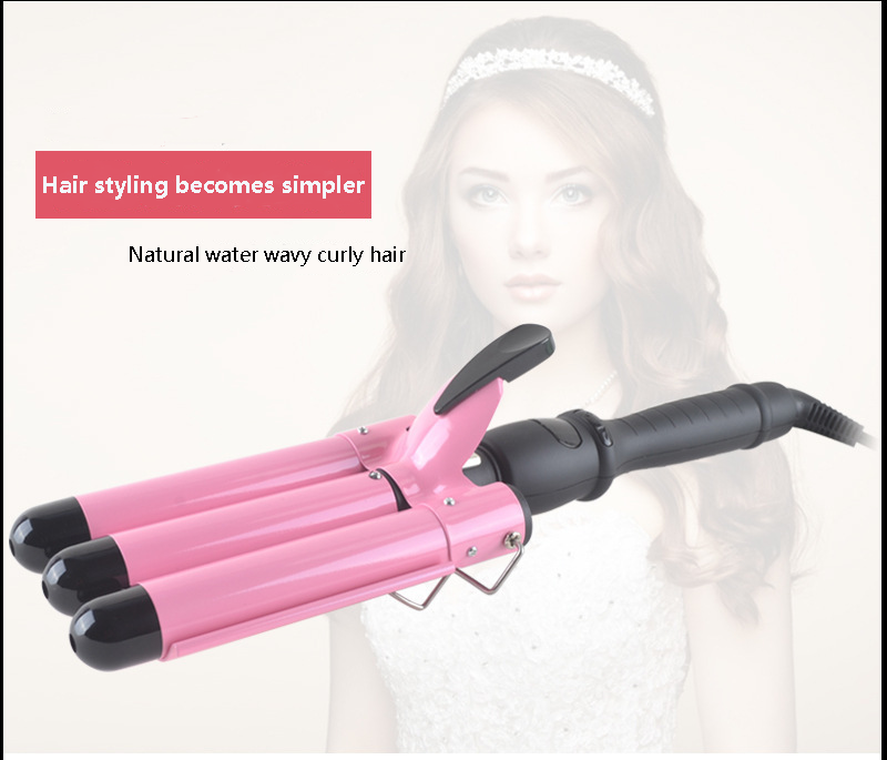 Water wave hair locktång Egg Roll Stick Three-Tube Curly Small And Large Volym 3 Barrel Hair Curler_voghion.com