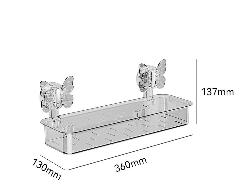 Badezimmer-Saugnapf-Rack, kein Stanzen, Aufbewahrungsbox, Badezimmer, Wand-Waschtisch, Kosmetik-Aufbewahrungsregal_voghion.com