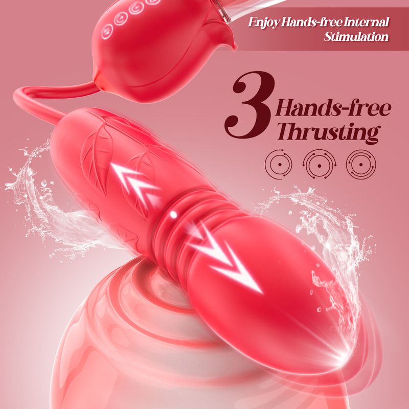 APP Rose Tongue Licking Giocattoli per adulti Preliminari Vibrante Massaggio Stick Coppia Multi-frequenza Giocattoli sessuali_voghion.com