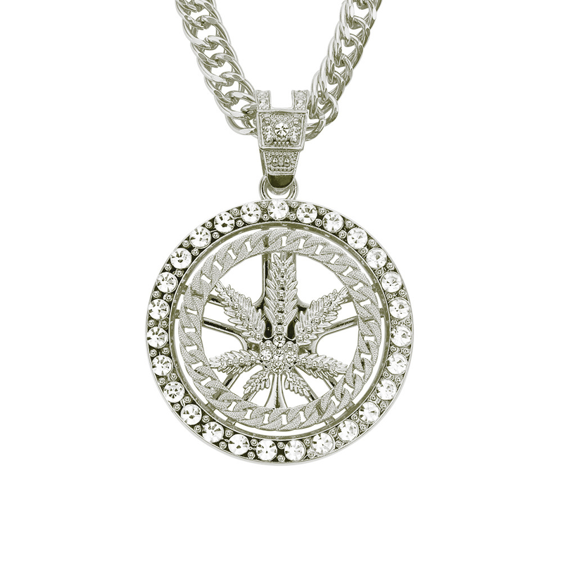 Ανδρικό χιπ χοπ Iced out Bling Περιστρεφόμενο κολιέ από σφένδαμο κρύσταλλο 13 χιλιοστών Κουβανική αλυσίδα Hiphop Κολιέ μόδας κοσμήματα γοητείας_voghion.com