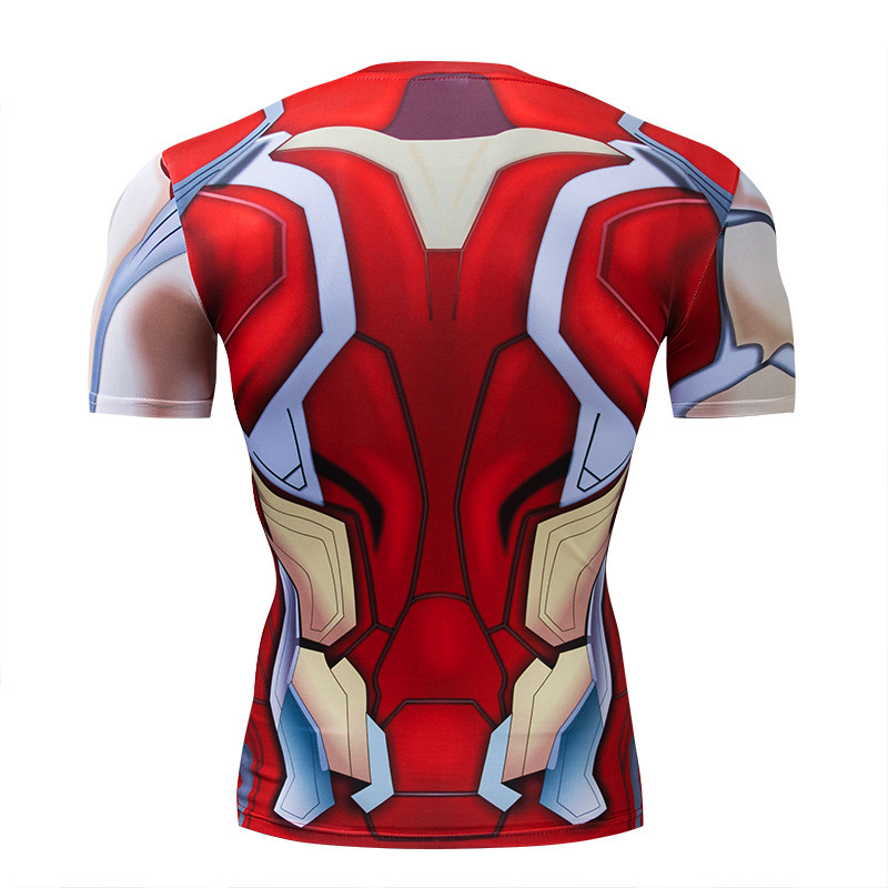 High Quality Men's Short Sleeve Compression T-Shirt 3D Compression T-Shirt Sports Running Quick Dry Summer Fitness Clothing_voghion.com
