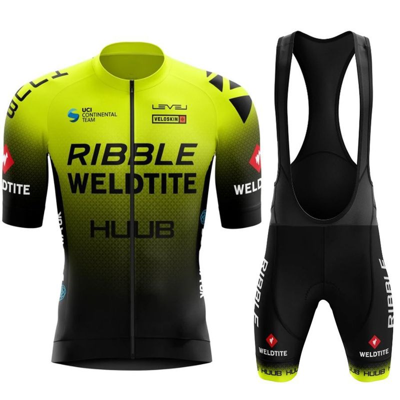 Summer Short Sleeve Cycling Jersey HUUB Road Bike Clothing Breathable Sports Suit With Silicone Seat Cushion Bib Shorts_voghion.com
