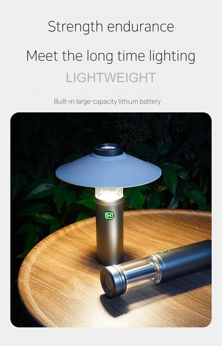 Holofote de acampamento externo três em um, à prova de chuva e lâmpada de iluminação de adsorção magnética suspensa, lâmpada de carregamento_voghion.com