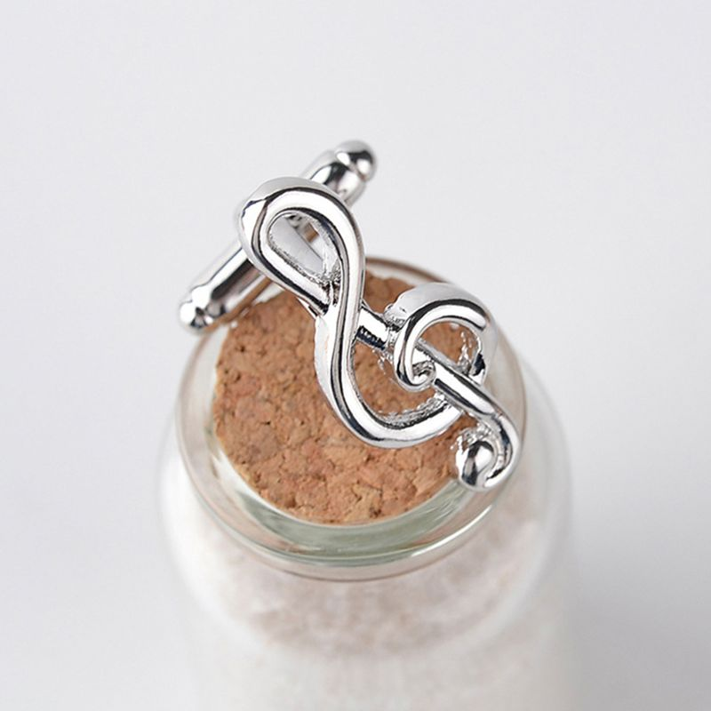 Zhuoxinder Maschio Argento Placcato Notazione Musicale Forma Lega Moda Gemelli da Uomo per Party-Sier_voghion.com