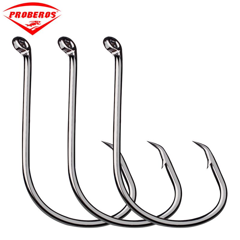 PRO BEROS Brand Fishing Gear High Carbon Steel Octopus With Barbed Fish Bulk Single Hooks 100 Pieces/Pack_voghion.com