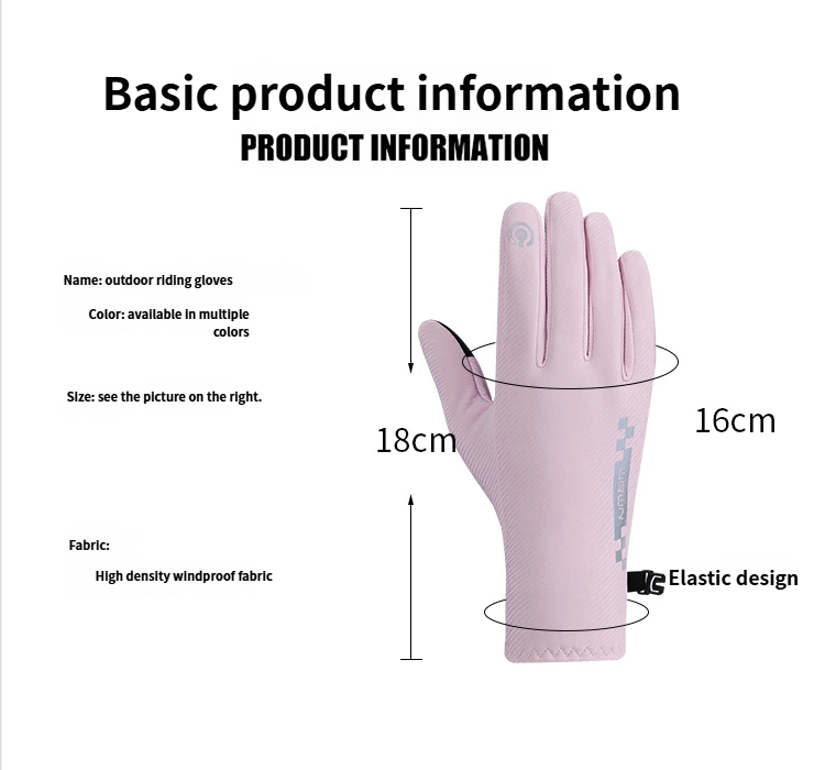 Rękawiczki Skin Feel dla kobiet, zimowe, ciepłe, z polarową podszewką, pogrubione, do jazdy na rowerze elektrycznym, antypoślizgowe, odporne na zimno, wodoodporne_voghion.com