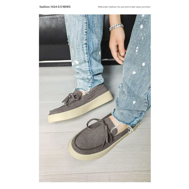 Small Niche High Street With One Foot, Men's Spring And Autumn Season Driving Shoes, Genuine Leisure Leather Shoes_voghion.com