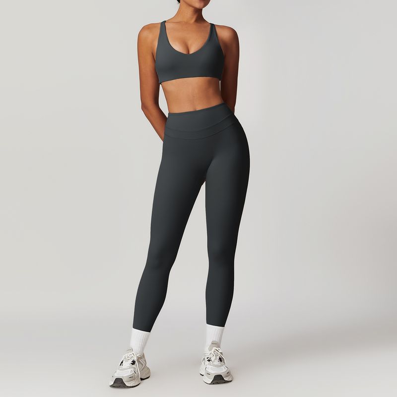 LazyZoom, abbigliamento sportivo da donna, aderente, elastico e con vita alta, per yoga e corsa, 8863_voghion.com
