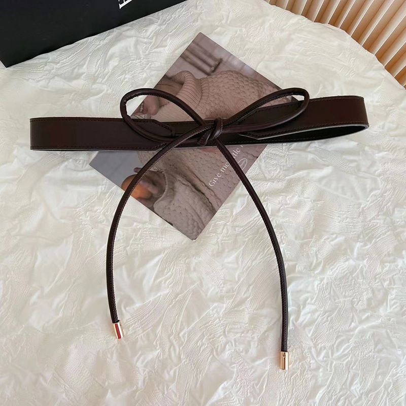 Nuova cintura con nodo da donna, semplice e versatile, decorazione con cinturino, abito con maglione, cappotto, piccola cintura da donna_voghion.com