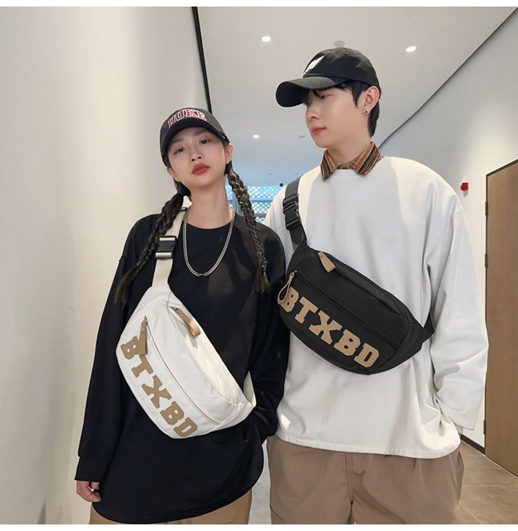 Frauen Männer Brust Taschen Nylon Schulter Crossbody für Telefon 2023 Koreanische Sport Taille Tasche Mode Student Hip Sack Fanny Pack_voghion.com