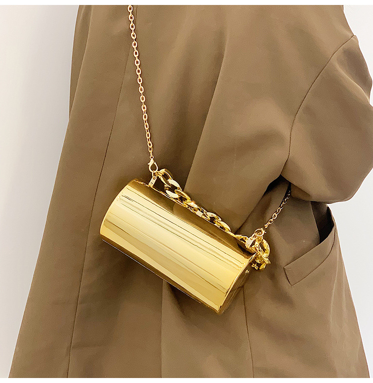 Fashionable acrylic mirror cydrical new chain mouth red candy color, temperament, dinner bag, crossbody box bag_voghion.com