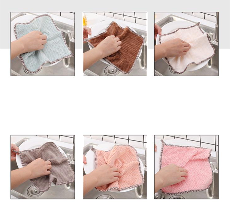 Antiaanbakolie, niet-pluizende vaatdoek, vlekverwijderaar, waterabsorptie, keukenschuursponsje, handdoek,_voghion.com
