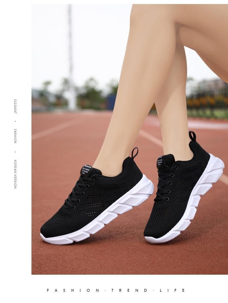 Hollow out single women's flat heel breathable sports shoes, versatile casual and lightweight mom's mesh shoes for_voghion.com