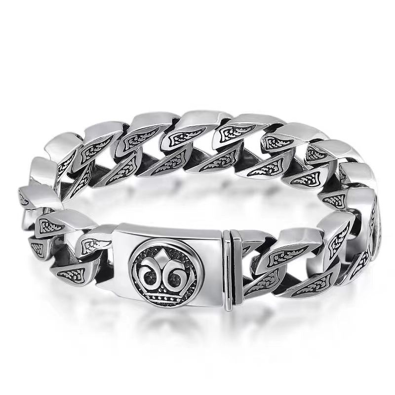 Men's Bold And Unique Cool Versatile Accessory Street Rock Style Buckle Bracelet Gift_voghion.com