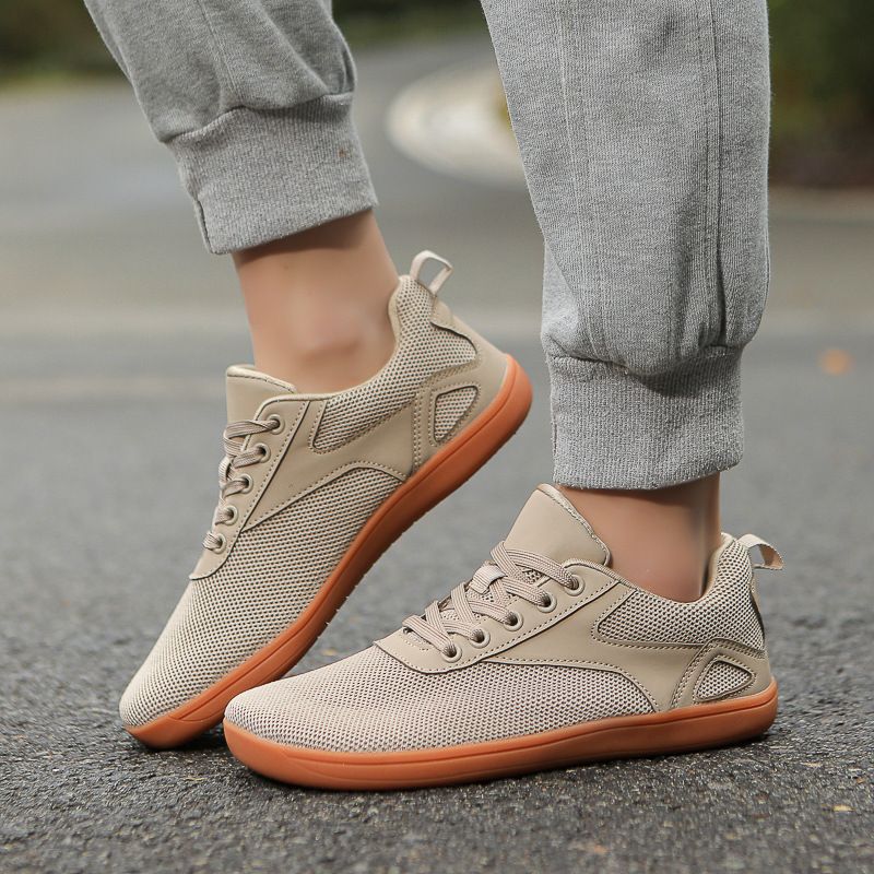 Wide Last For Male Female Couples, Barefoot Fly Woven Mesh Surface, Breathable Non Slip Soft Sole, Indoor Running,_voghion.com