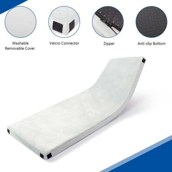 75"D x 25"W x 3"H Memory Foam Camping Mattress_voghion.com