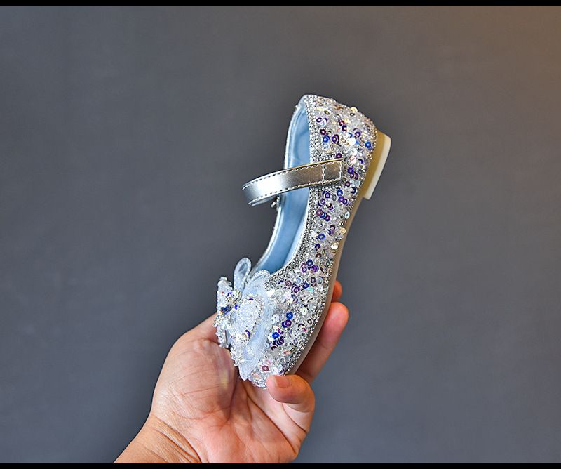 9137 herbst kinder Neue Mädchen Breiten Mund Schmetterling Prinzessin Mädchen Funkelnden Kristall Einzelnen Schüler Leistung Schuhe_voghion.com
