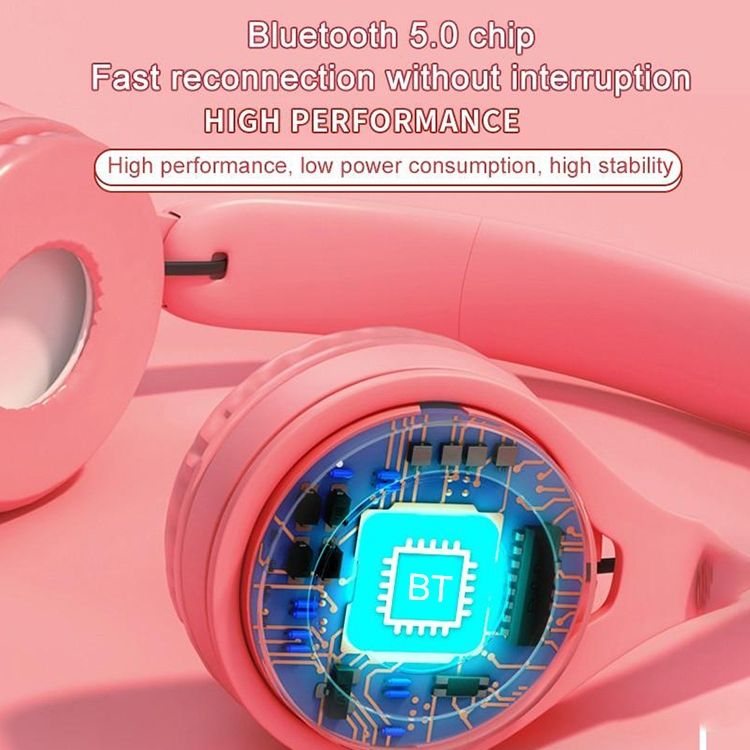 Y08 Hifi Sound Quality Macaron Bluetooth Headset, Supports Calling & TF Card & 3.5mm AUX (Black)_voghion.com
