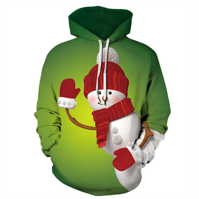 2023 Felpa con cappuccio per coppia di Natale europea e americana nuova Felpa con cappuccio cosplay di Babbo Natale con stampa digitale 3D_voghion.com