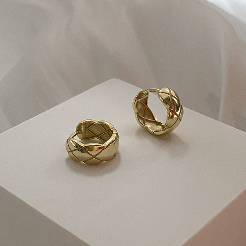 Eleganti orecchini di alta qualità per donna, orecchini a bottone in argento alla moda, stile minimalista_voghion.com
