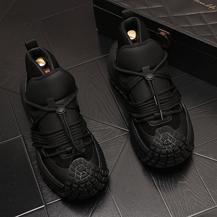 Scarpe da uomo alla moda, casual, versatili, con suola spessa, in pelle di mucca, autunno e inverno_voghion.com