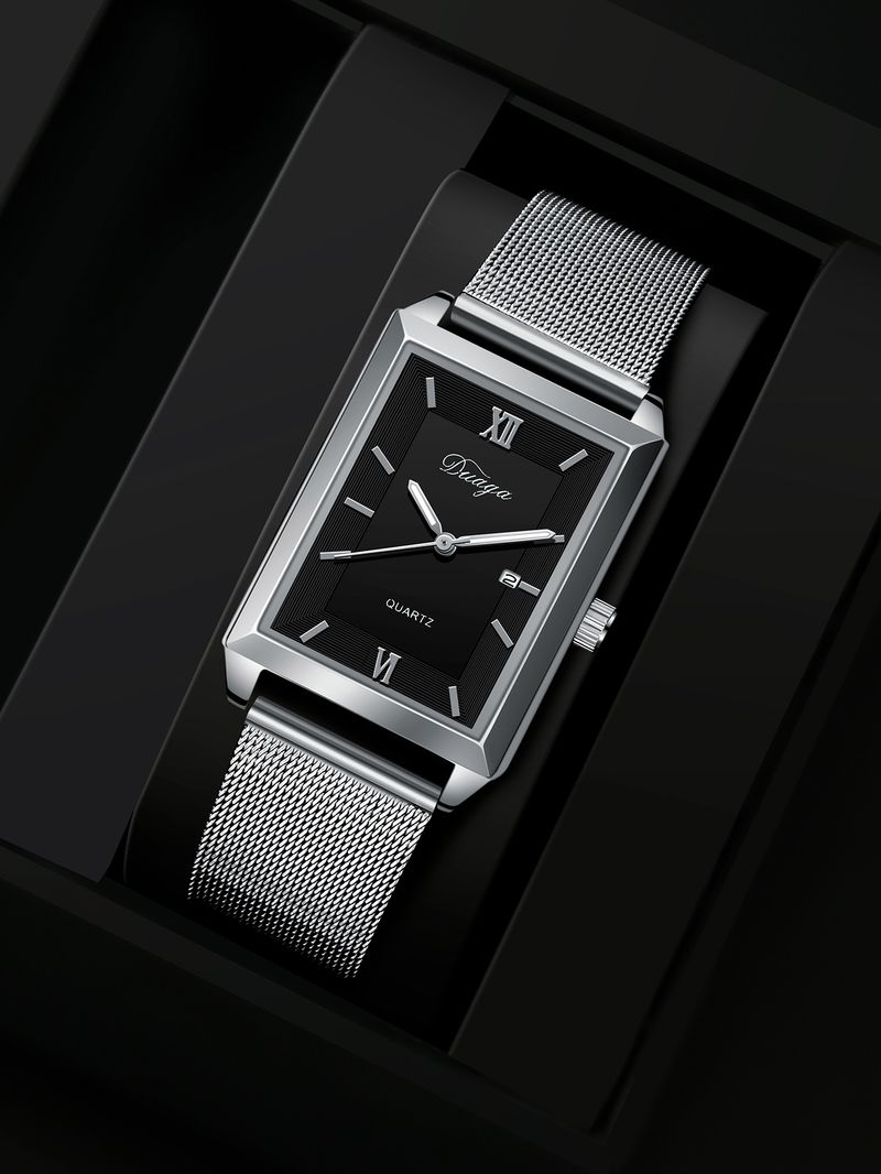 Orologi da donna alla moda e personalizzati, alla moda, da uomo, in lega quadrata con orologio al quarzo, set di braccialetti alla moda personalizzati_voghion.com