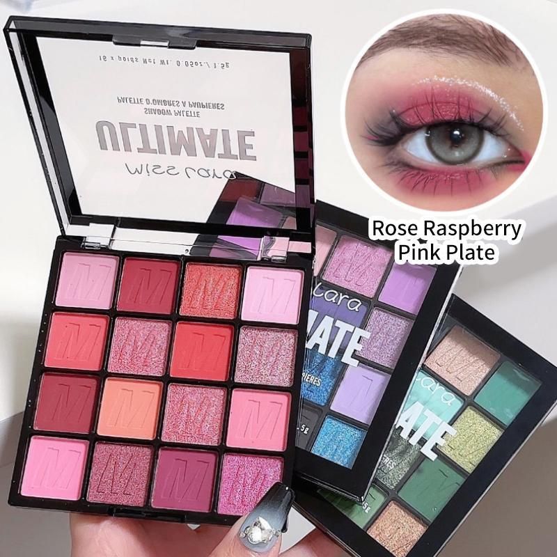 16 Color Eyeshadow Palette, 1 Count Matte & Glitter Finish Eyeshadow Powder, High Pigmented Cosmetic Product For Daily & Fancy Makeup_voghion.com