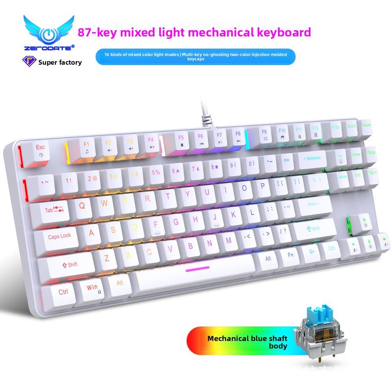 Tastiera meccanica reale RGB Game Green Axis antipolvere impermeabile 104 tasti tastiera in metallo competitiva_voghion.com