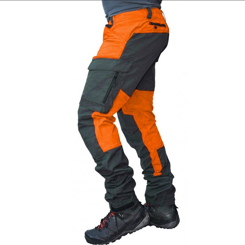 2024 Frühjahr Neue Multi Pocket Trendy Workwear Mode Farbige Herren Reißverschluss Gerade Bein Hose_voghion.com