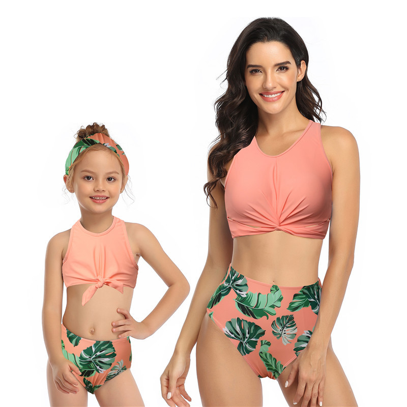 Maillot de bain familial Maillot de bain bikini Maillot de bain mode taille haute_voghion.com