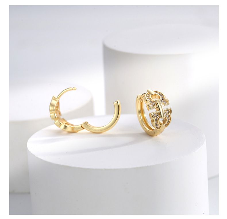 Damenohrringe von bekannter Qualität, elegant und exquisit, Damen-Ohrringe mit Hufeisenschnalle, Zirkon-Ohrringe, modische Pendler-Ohrringe, vielseitige Ohrringe im Großhandel_voghion.com