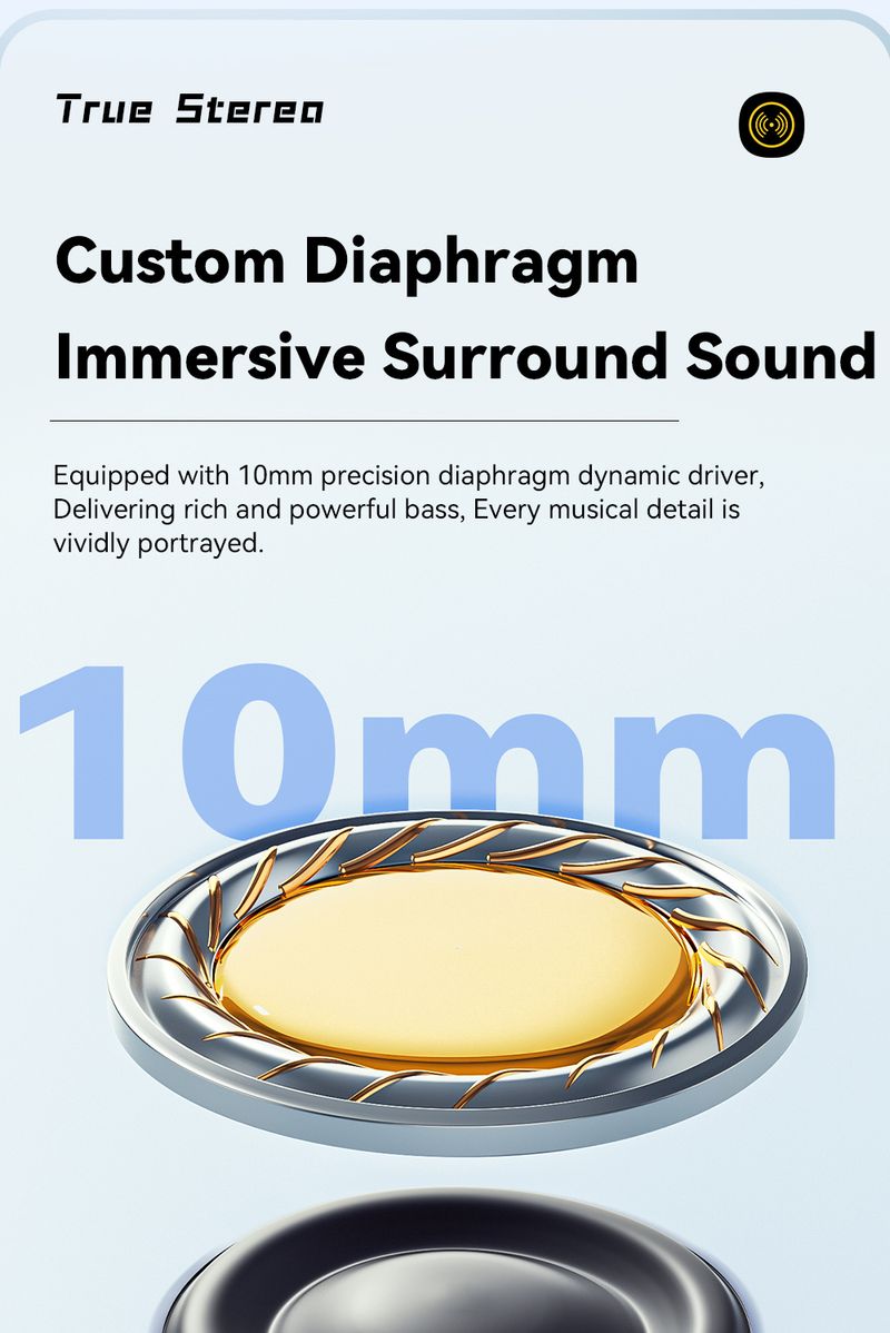 Essager Wireless Bluetooth5.3 Headset Dual Noise Cancellation Touch Control Earbuds With Microphone HiFI Stereo Sound_voghion.com