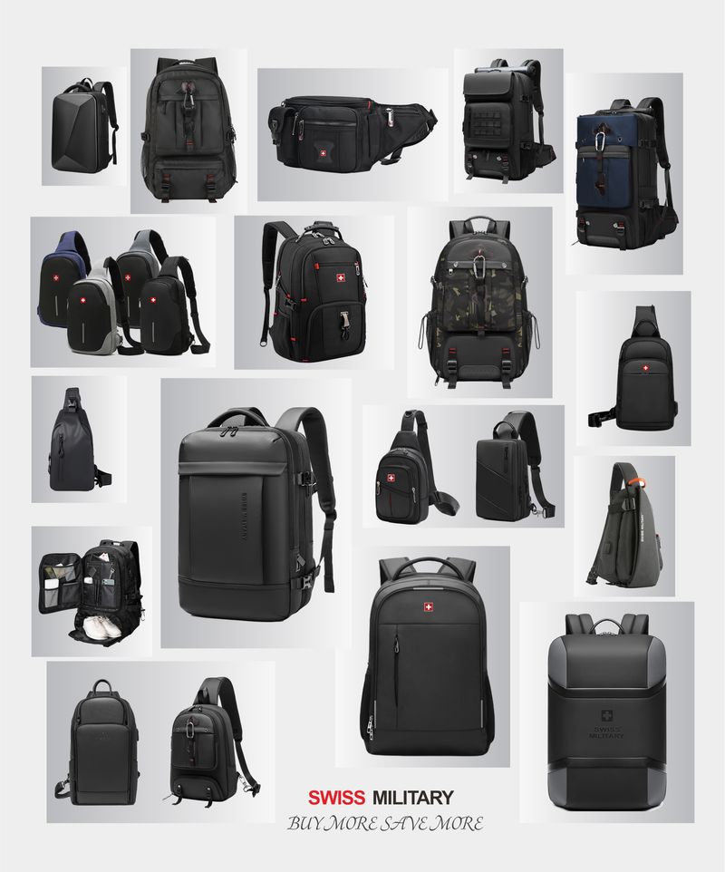 Mochila militar suíça masculina para laptop de 17 polegadas, fashion, empresarial, escolar, à prova d'água, com entrada USB, grande capacidade_voghion.com