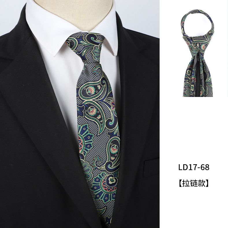 Cravatta con cerniera di alta qualità, casual e facile da tirare, da uomo_voghion.com