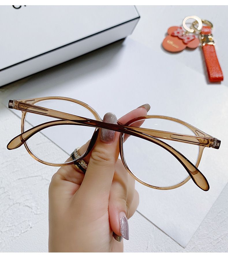 Nuovo Anti Blue Light Flat Lens coreano versione semplice viso moda rotonda piccola montatura per occhiali senza prescrizione_voghion.com