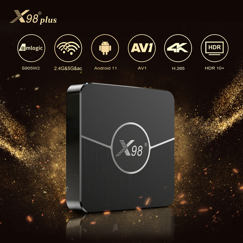 X98 Plus TV Box Android 11.0 Amlogic S905W2 X98Mini TVbox 4G 32G 64G AV1 BT 2.4G 5G Wifi 4K HDR lecteur multimédia vidéo décodeur_voghion.com