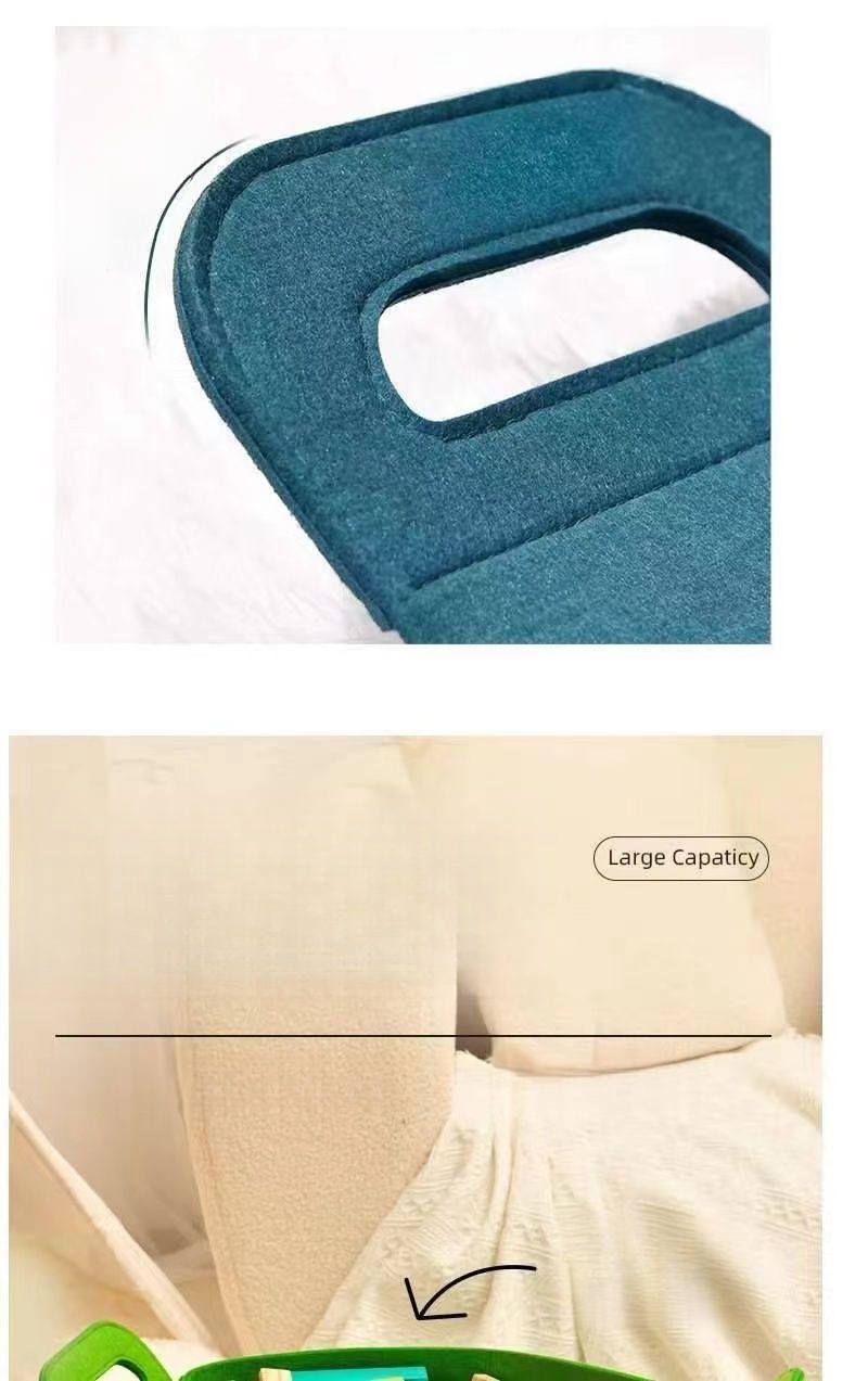 Mideer Basket Large Capacity Wool Felt Storage Bin Miscellaneous Organizer Children's Toys Foldable Bag For Home Use_voghion.com