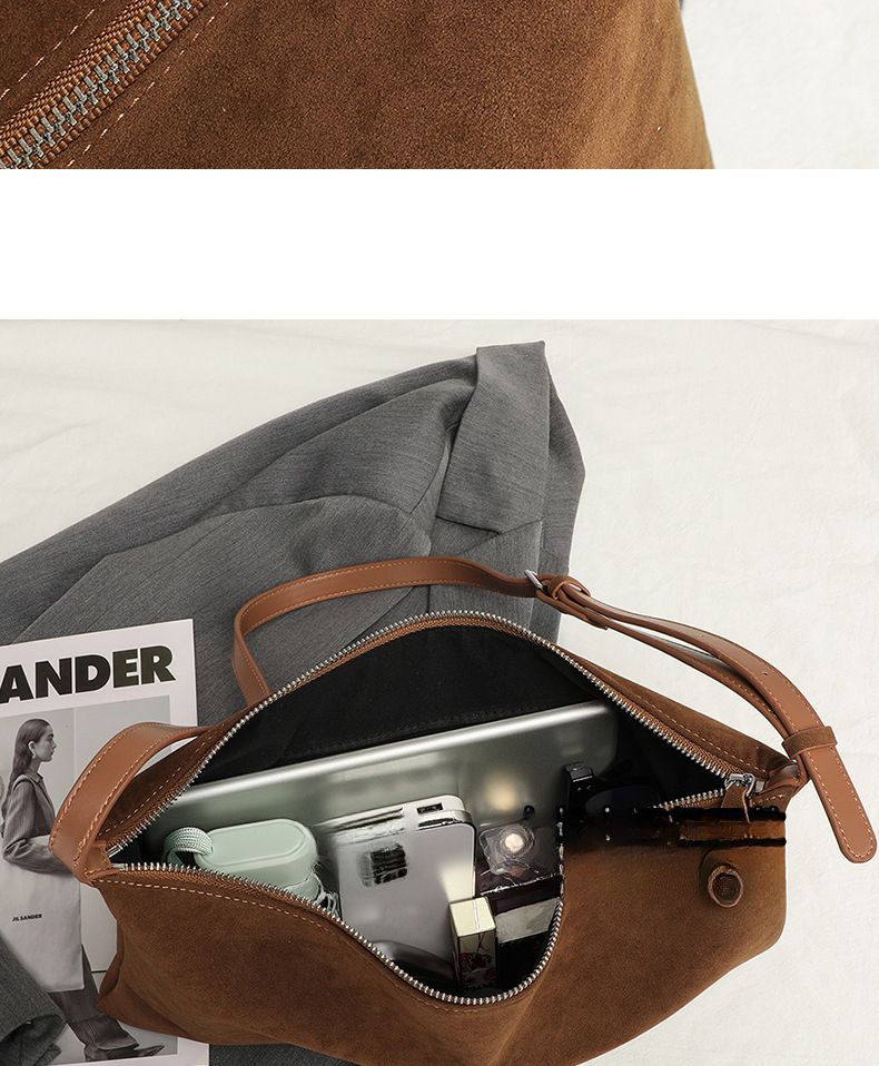 Cuscino da donna in pelle scamosciata smerigliata, nuova borsa a tracolla estiva 2025_voghion.com