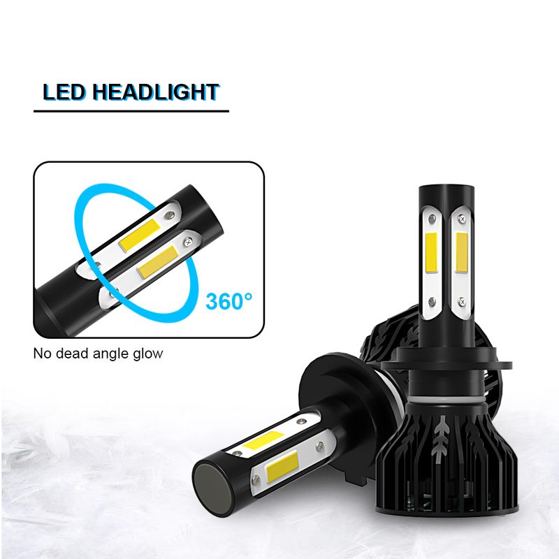 2Pcs LED Scheinwerfer H4 Auto Licht 6000K Hohe Abblendlicht Lampen Kit Für Toyota Yaris 2015-2019 2007 2008 2009 2010 2011 2012_voghion.com