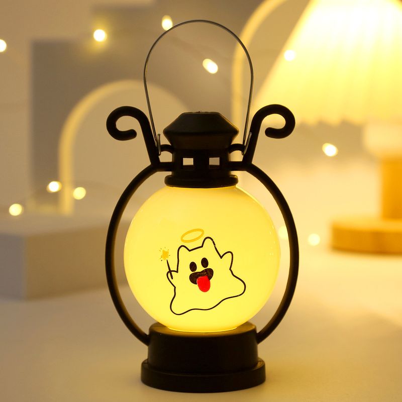 Linterna LED de calabaza para Halloween: decoración fantasmal portátil con luz de vela sin llama para fiestas y decoración del hogar._voghion.com