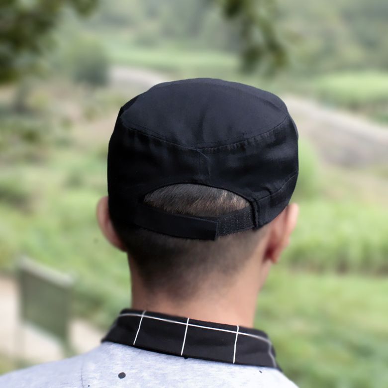 Cappello piatto con stella a cinque punte, verde militare, per addestramento militare, in tela, twill, rosso, da viaggio_voghion.com